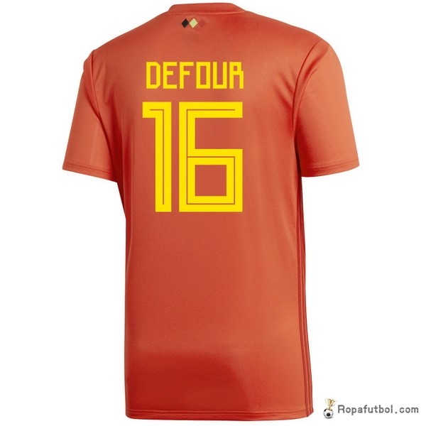 Camiseta Belgica Replica Primera Ropa Defour 2018 Rojo